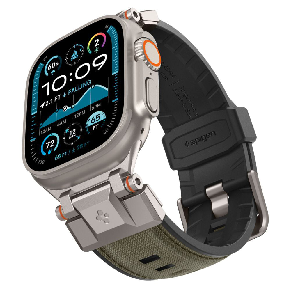 Spigen DuraPro Armor szíj Apple Watch 49mm / 46mm / 45mm / 44mm / 42mm sorozathoz, Zöld