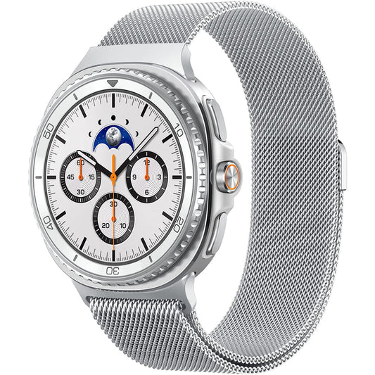 Spigen Metal Fit szíj Samsung Galaxy Watch9 / Watch8 / Watch8 Classic sorozathoz, ezüst AMP10121