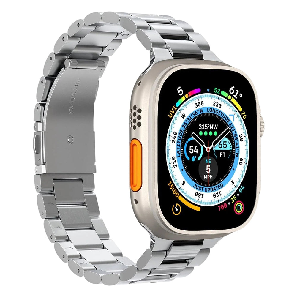 Spigen Modern Fit 316L szíj Apple Watch 49mm / 46mm / 45mm / 44mm / 42mm sorozathoz, Ezüst AMP06356