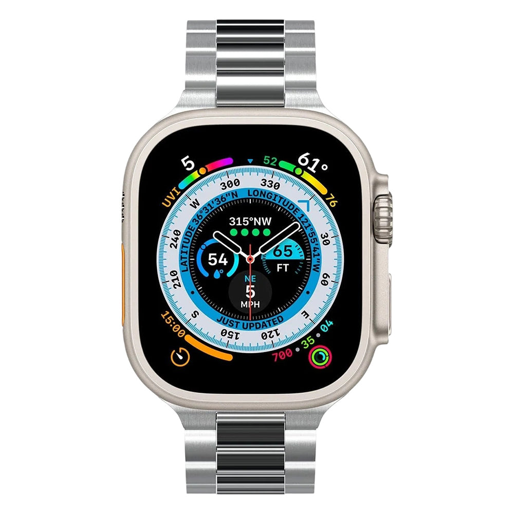 Spigen Modern Fit 316L szíj Apple Watch 49mm / 46mm / 45mm / 44mm / 42mm sorozathoz, Ezüst AMP06356