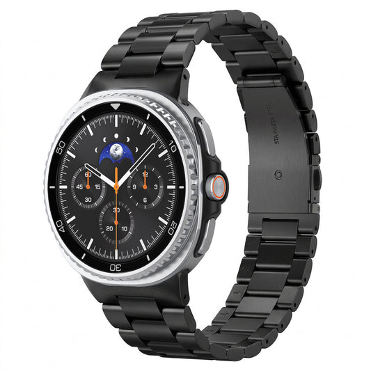 Spigen Modern Fit 316L szíj Samsung Galaxy Watch9 / Watch8 / Watch8 Classic sorozathoz, fekete AMP11608