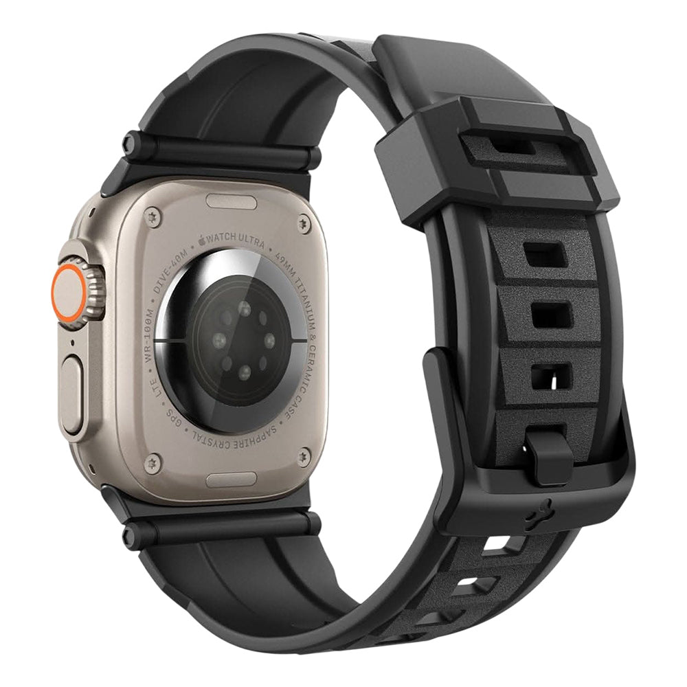 Spigen Rugged szíj Apple Watch 49 mm / 46 mm / 45 mm / 44 mm Series órához, matt fekete, AMP02854