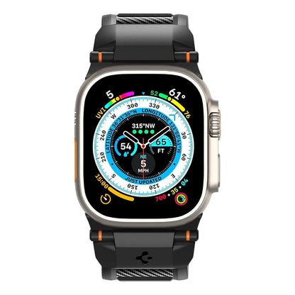 Spigen Rugged szíj Apple Watch 49 mm / 46 mm / 45 mm / 44 mm Series órához, matt fekete, AMP02854