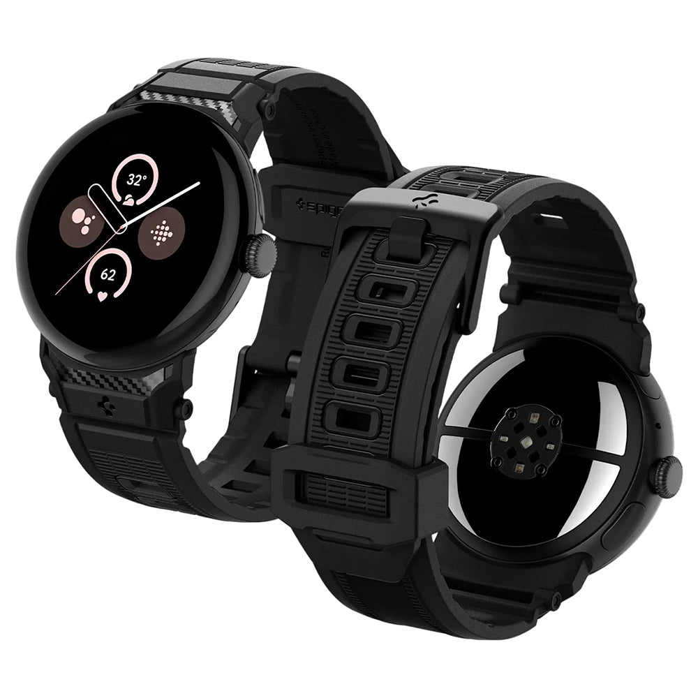 Spigen Rugged szíj a Google Pixel Watch 45mm sorozathoz, fekete AMP07600