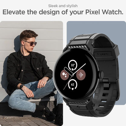 Spigen Rugged szíj a Google Pixel Watch 45mm sorozathoz, fekete AMP07600