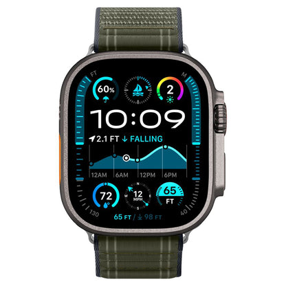 Spigen WBF0 szíj Apple Watch 49mm / 46mm / 45mm / 44mm sorozathoz, Zöld