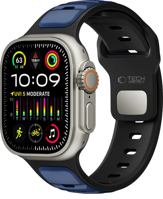 Tech-Protect Iconband Line szíj Apple Watch 49mm / 46mm / 45mm / 44mm sorozathoz, Tengerészkék