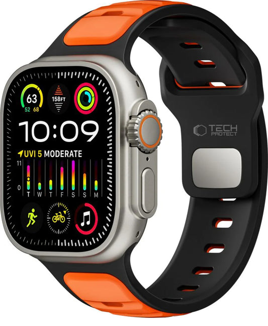 Tech-Protect Iconband Line szíj Apple Watch 49mm / 46mm / 45mm / 44mm sorozathoz, Narancssárga