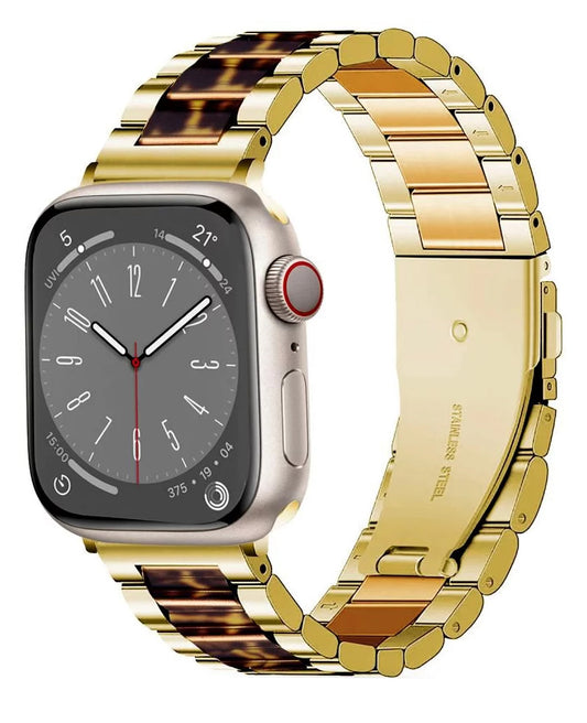 Tech-Protect Modern Leopard szíj Apple Watch 42mm / 41mm / 40mm sorozathoz, Arany