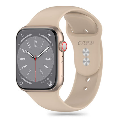 Tech-Protect Silicone szíj Apple Watch 41mm / 40mm / 38mm sorozathoz, Bézs