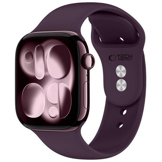 Tech-Protect szilikon szíj Apple Watch 42mm / 41mm / 40mm sorozathoz, Bordó