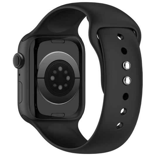 Tech-Protect szilikon szíj Apple Watch 49mm / 46mm / 45mm / 44mm sorozathoz, fekete