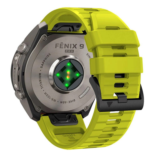 Techsuit szilikonszíj Garmin Fenix 5X / 5X Plus / 6X / 6X Pro / 7X / 8 / 8 Pro / 9 / 9 Pro órához, zöld