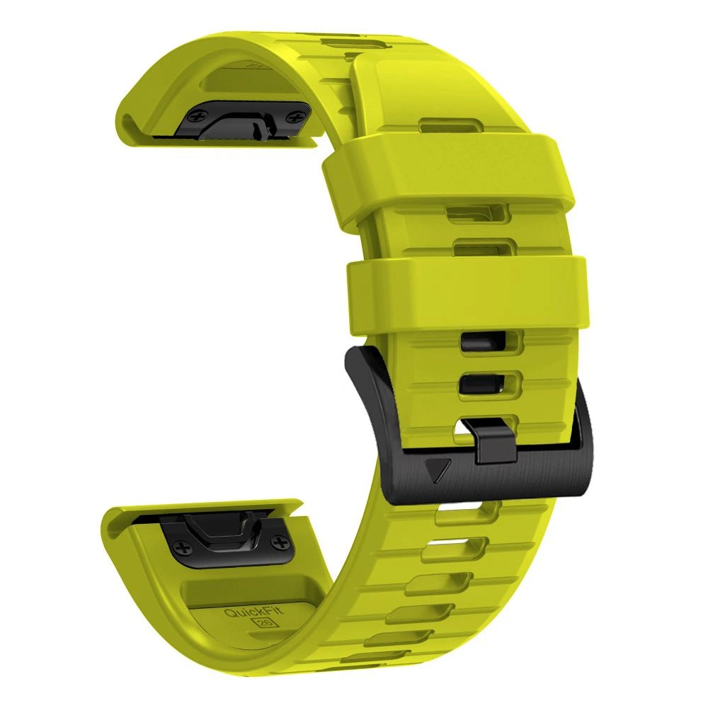 Techsuit szilikonszíj Garmin Fenix 5X / 5X Plus / 6X / 6X Pro / 7X / 8 / 8 Pro / 9 / 9 Pro órához, zöld