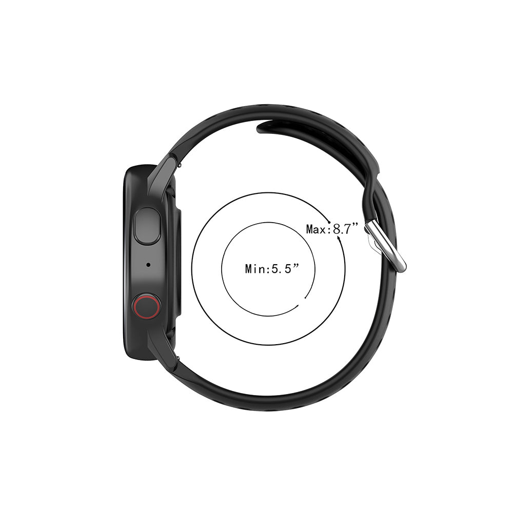 Techsuit W004 szíj Samsung Galaxy Watch / Huawei Watch sorozathoz, 20mm, Fekete