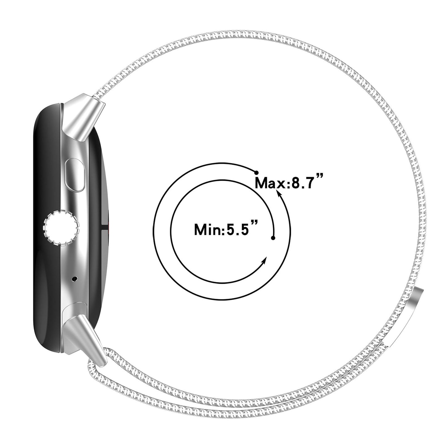 Techsuit W009 Strap for Google Pixel Watch 4 45mm, Silver