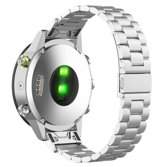 Techsuit W010 szíj Garmin Watch Fenix / Forerunner sorozathoz, 22mm, Ezüst