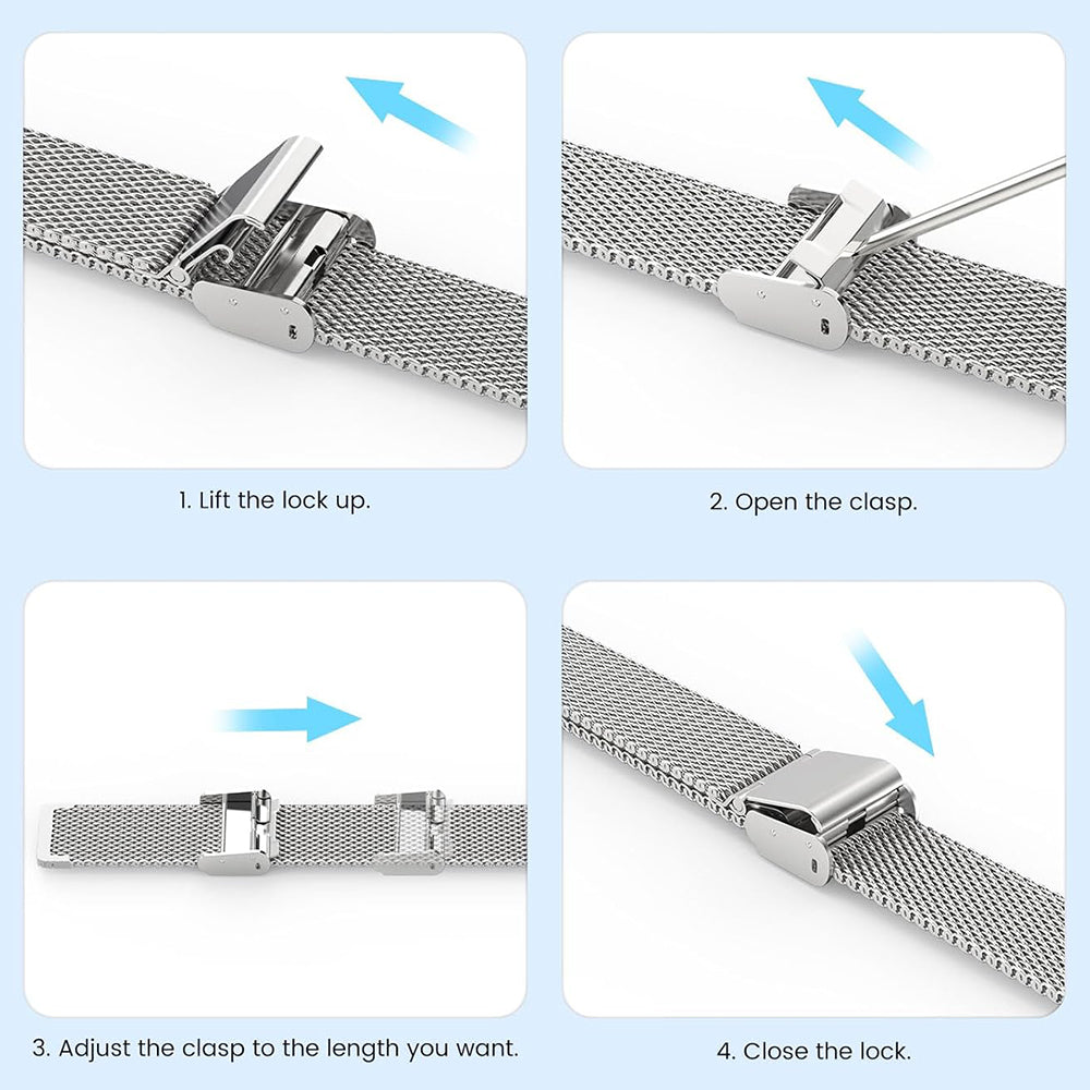 Techsuit W022 Strap for Xiaomi Smart Band 9 / 8, 15mm, Gold