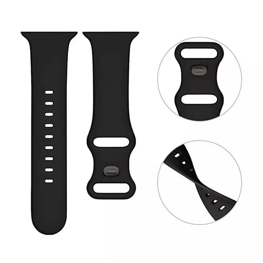 Techsuit W031 szíj Apple Watch 42mm / 41mm / 40mm / 38mm sorozathoz, Fekete