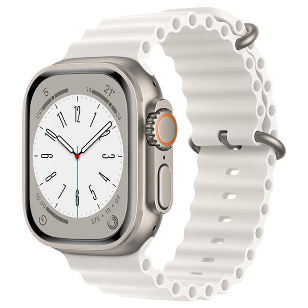 Techsuit W038 szíj Apple Watch 49mm / 46mm / 45mm / 44mm / 42mm sorozathoz, fehér