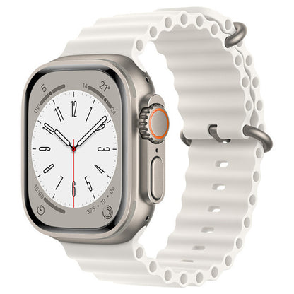 Techsuit W038 szíj Apple Watch 49mm / 46mm / 45mm / 44mm / 42mm sorozathoz, fehér
