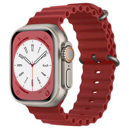 Techsuit W038 szíj Apple Watch 42mm / 41mm / 40mm / 38mm sorozathoz, Sötétvörös