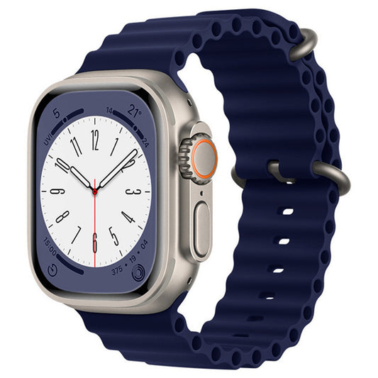 Techsuit W038 szíj Apple Watch 49mm / 46mm / 45mm / 44mm / 42mm sorozathoz, tengerészkék