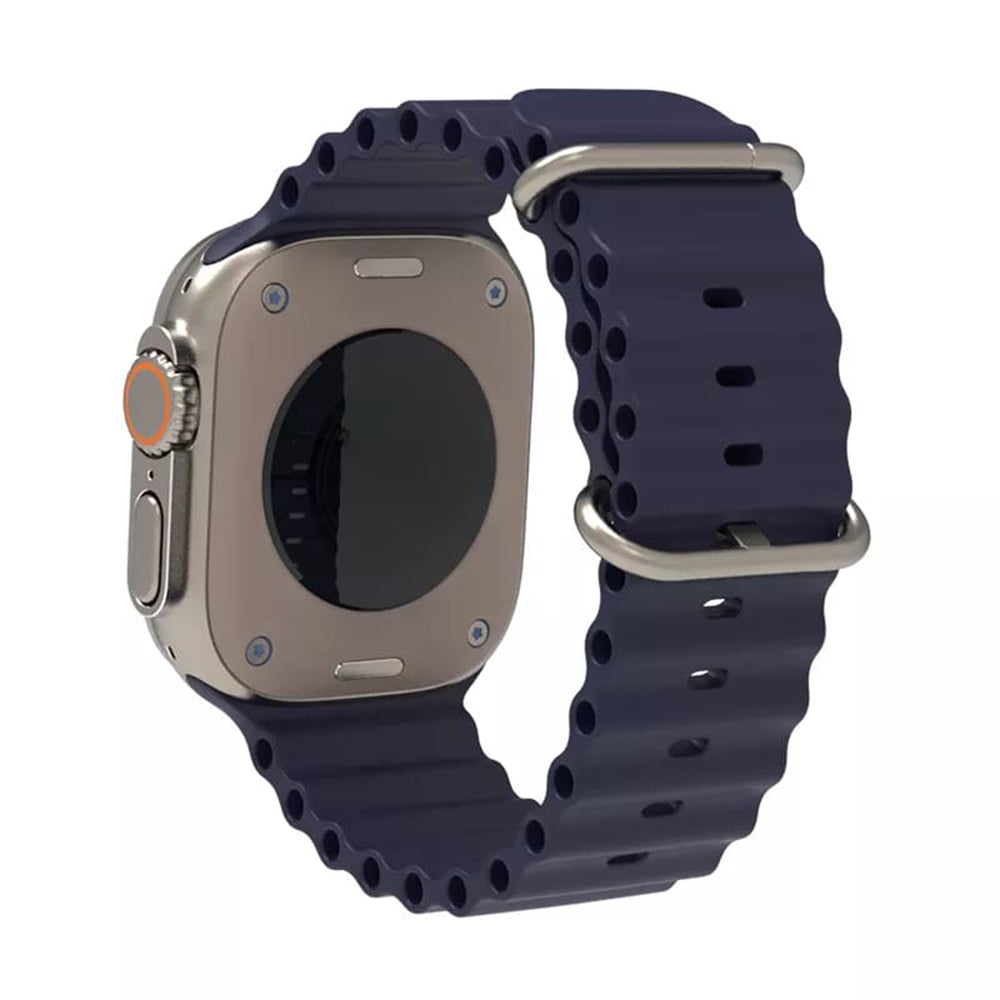 Techsuit W038 szíj Apple Watch 49mm / 46mm / 45mm / 44mm / 42mm sorozathoz, tengerészkék