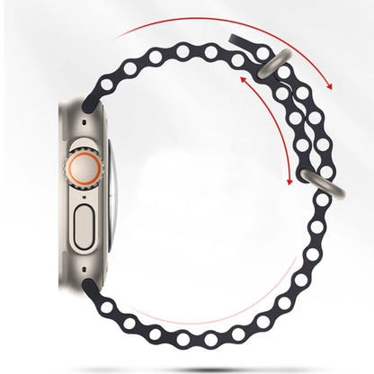 Techsuit W038 szíj Apple Watch 49mm / 46mm / 45mm / 44mm / 42mm sorozathoz, tengerészkék