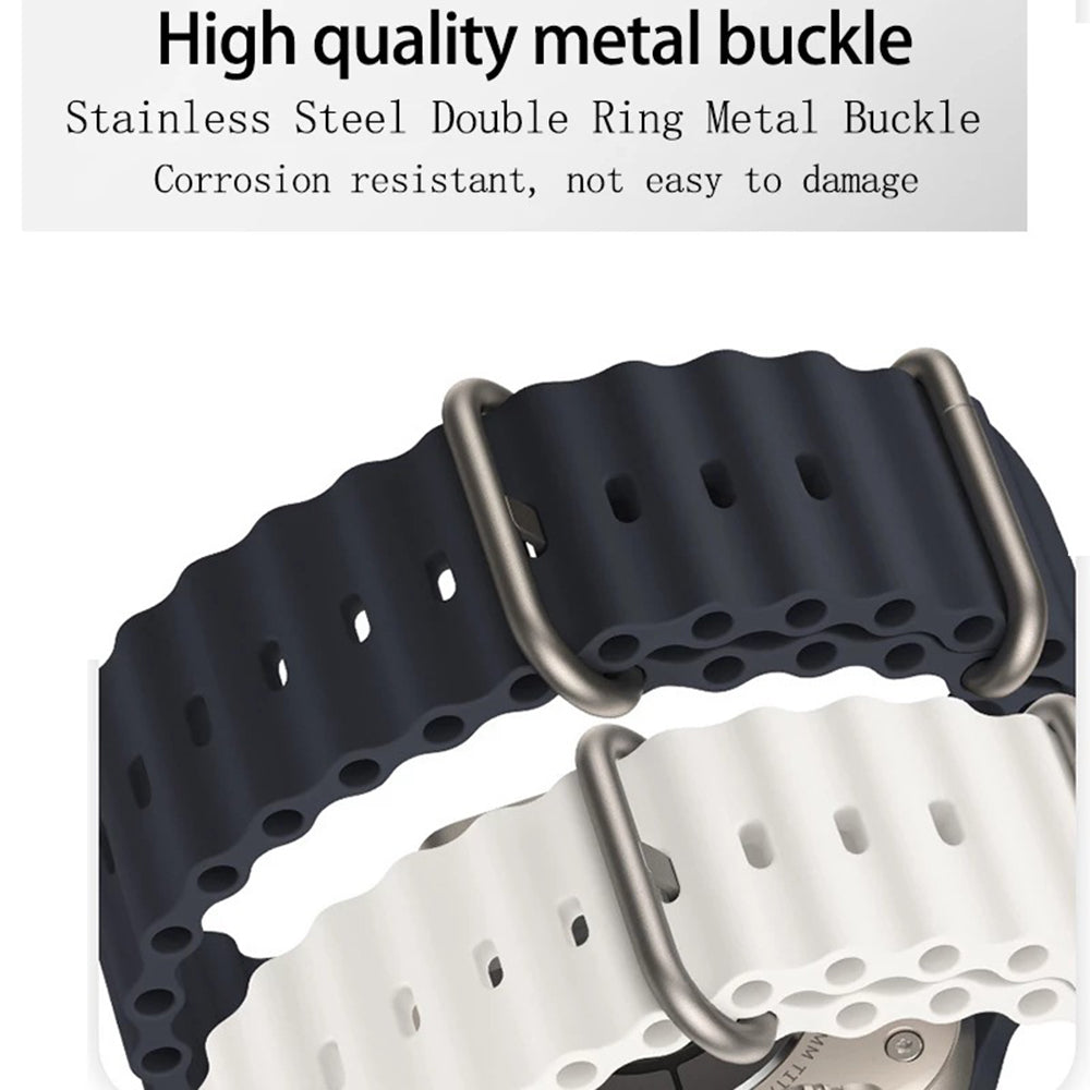 Techsuit W038 szíj Apple Watch 49mm / 46mm / 45mm / 44mm / 42mm sorozathoz, tengerészkék
