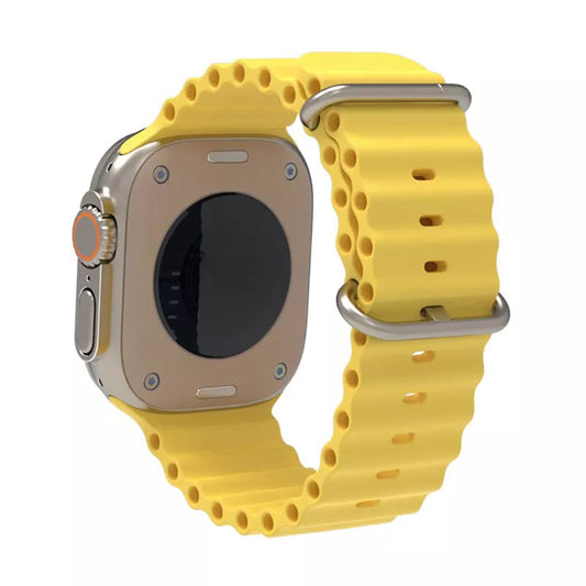 Techsuit W038 szíj Apple Watch 49mm / 46mm / 45mm / 44mm / 42mm sorozathoz, Sárga