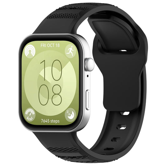 Techsuit W050 szíj Huawei Watch Fit 4 Pro / Watch Fit 4 / Watch Fit 3 órákhoz, Fekete