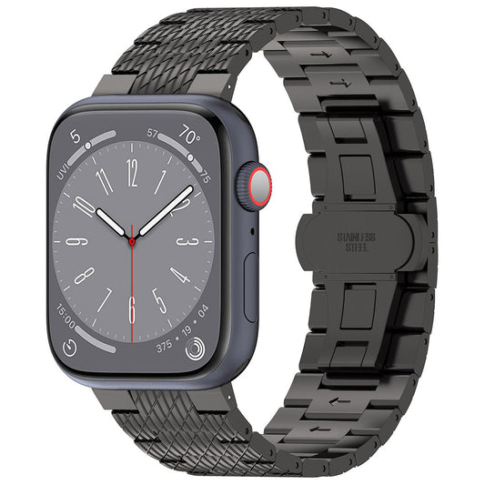 Techsuit W052 szíj Apple Watch 42mm / 41mm / 40mm / 38mm sorozathoz, Fekete