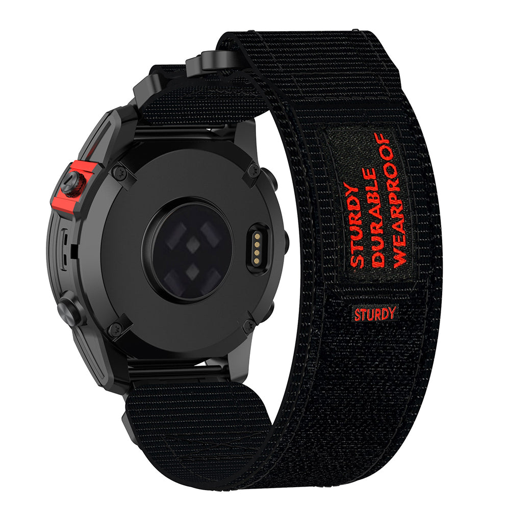 Techsuit W057 szíj Garmin Watch Fenix / Forerunner sorozathoz, 22mm, Fekete