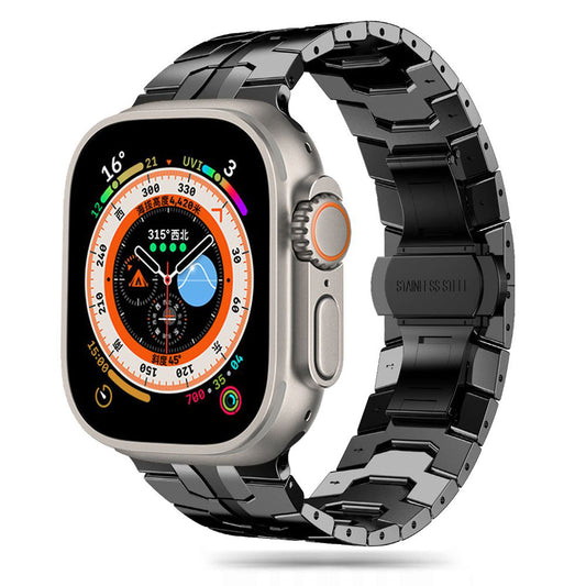 Techsuit W063 szíj Apple Watch 49mm / 46mm / 45mm / 44mm / 42mm sorozathoz, Fekete