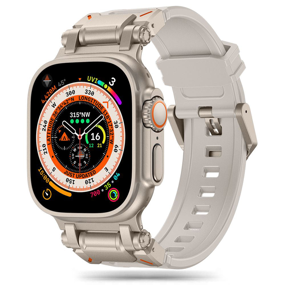 Techsuit W064 szíj Apple Watch 49mm / 46mm / 45mm / 44mm / 42mm sorozathoz, Ezüst