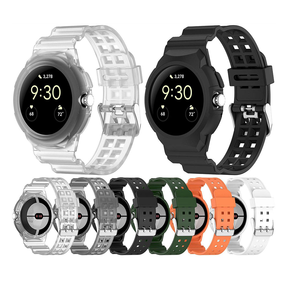 Techsuit W065 szíj a Google Pixel Watch 3 41mm / Watch 2 / Watch számára, Zöld