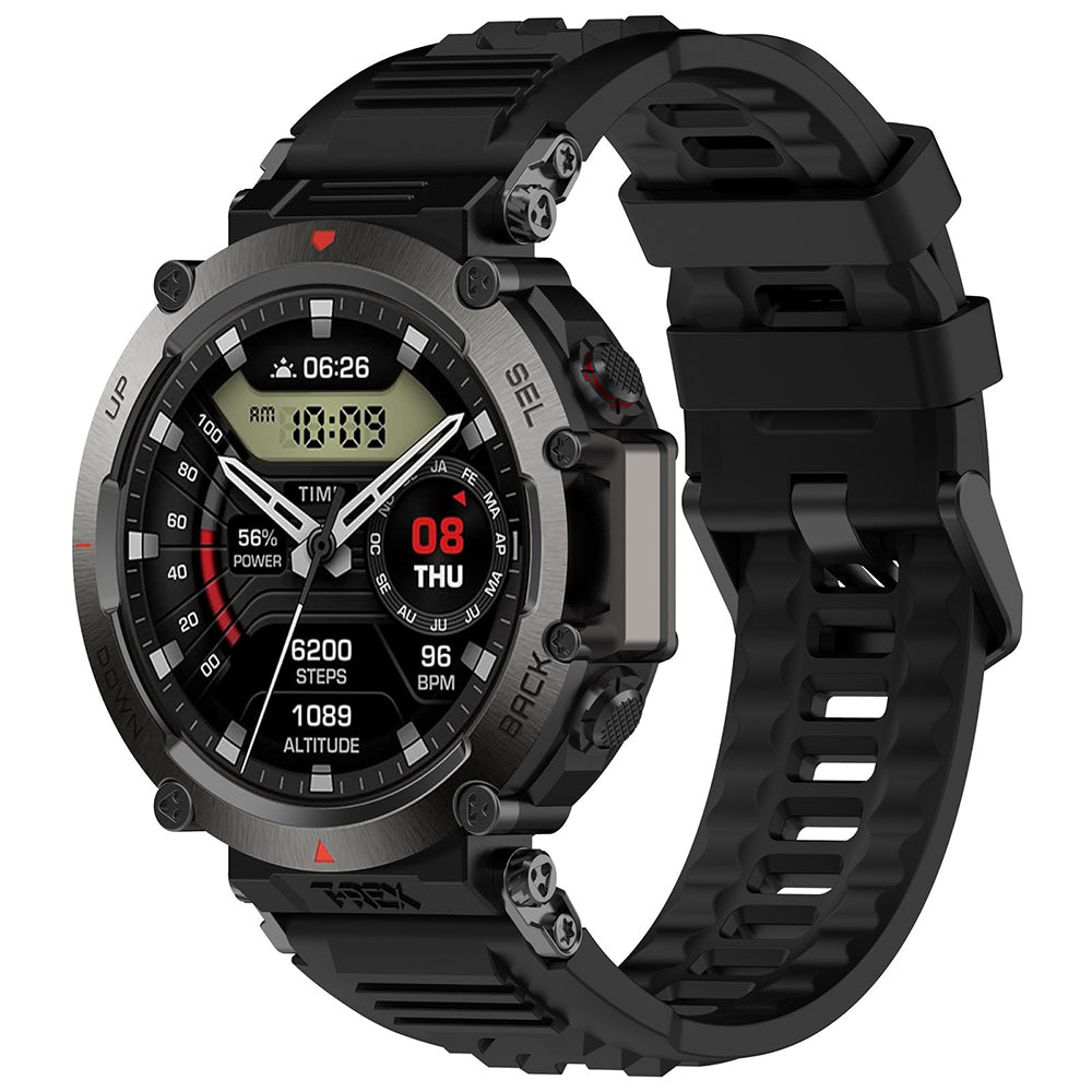 Techsuit W067 szíj az Amazfit T-Rex Ultra-hoz, Fekete