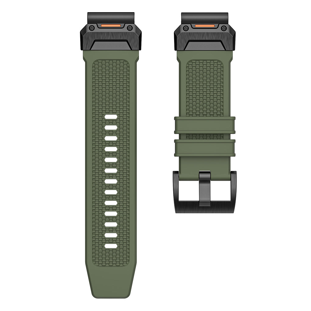 Techsuit W068 Strap for Garmin Watch Fenix / Forerunner / Approach Series, 22mm, Black Green
