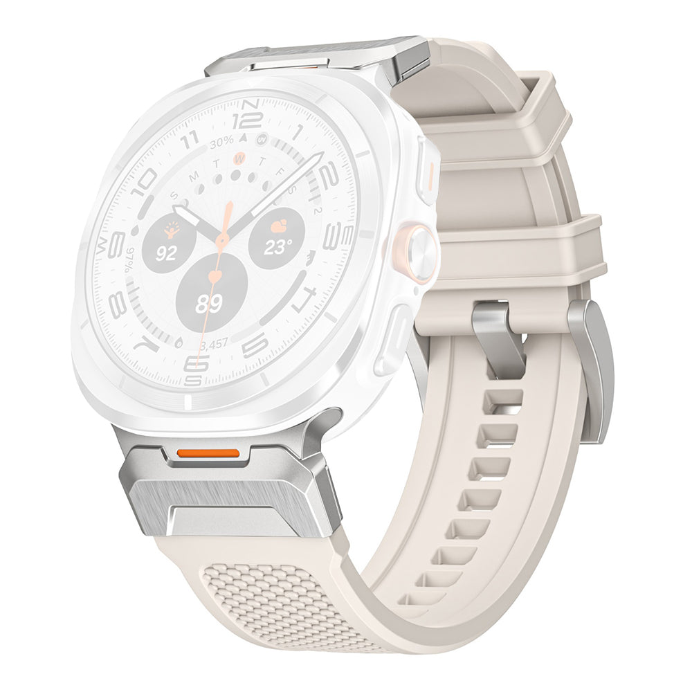 Techsuit W068 szíj Samsung Galaxy Watch Ultra-hoz, Ezüstfehér
