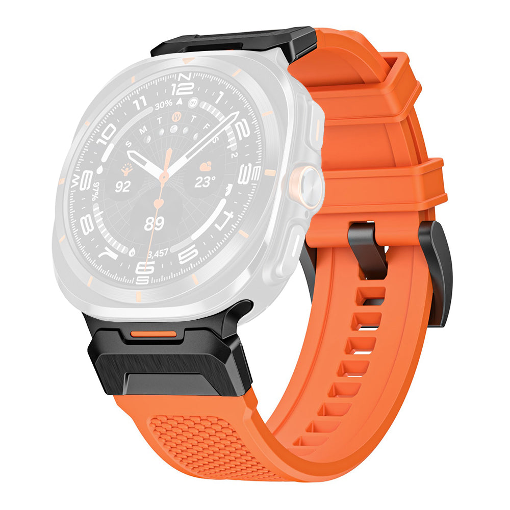 Techsuit W068 Strap for Samsung Galaxy Watch Ultra, Black Orange
