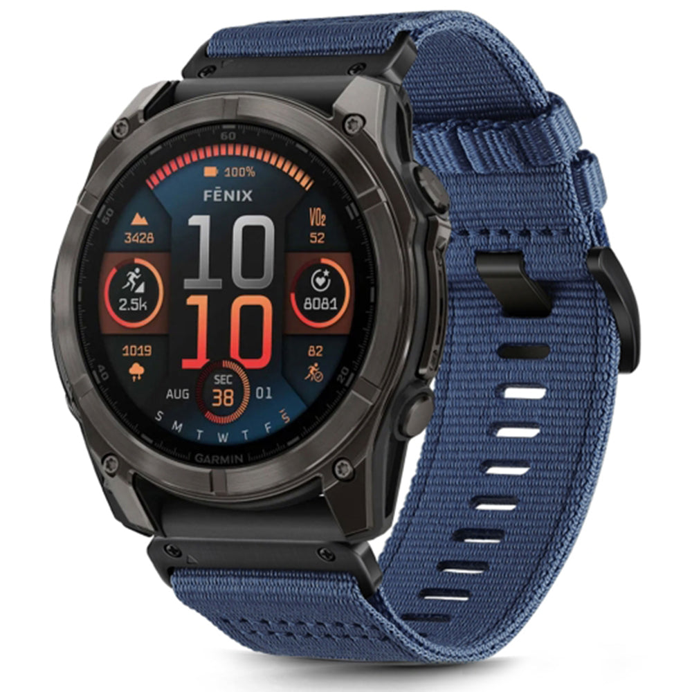 Techsuit W070 szíj Garmin Watch Fenix / Forerunner / Approach sorozathoz, 22mm, tengerészkék