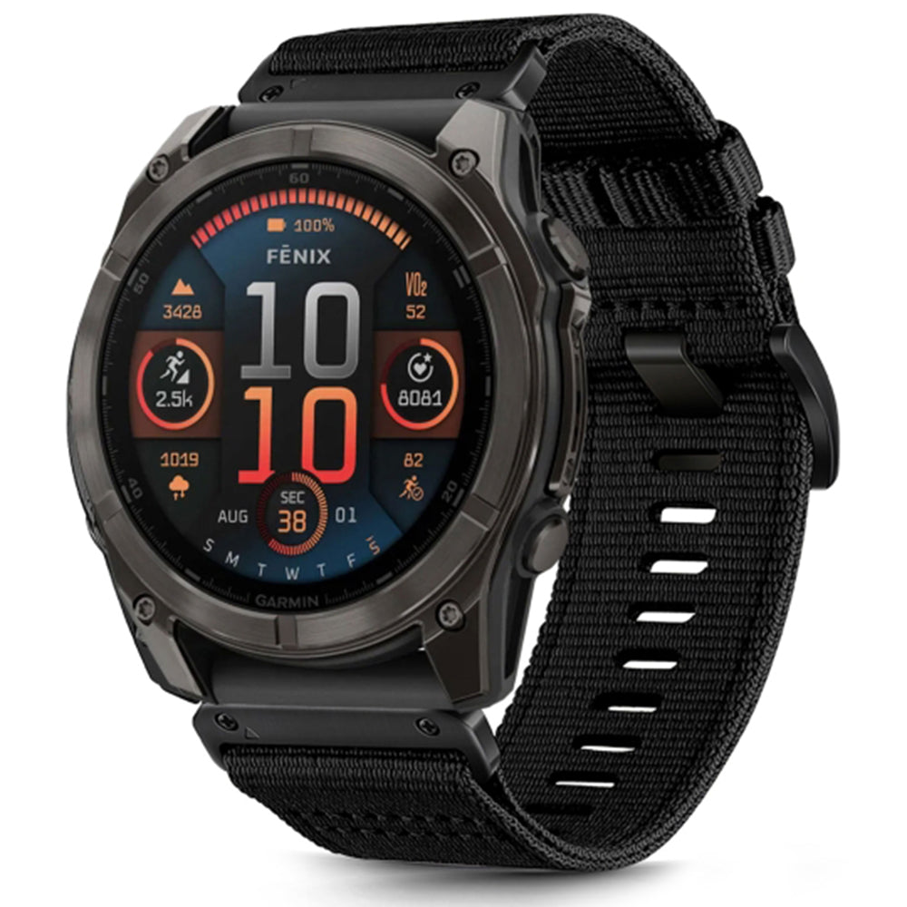 Techsuit W070 szíj Garmin Watch Fenix / Forerunner / Approach sorozathoz, 22mm, Fekete