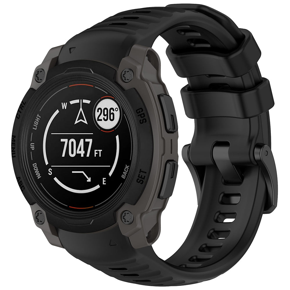 Techsuit W076 szíj Garmin Instinct E 45mm-hez, Fekete