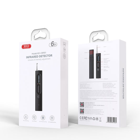 IR detektor GSM eszközökhöz / rejtett mikrofonokhoz / GPS nyomkövetőkhöz XO Design CRP01, Fekete