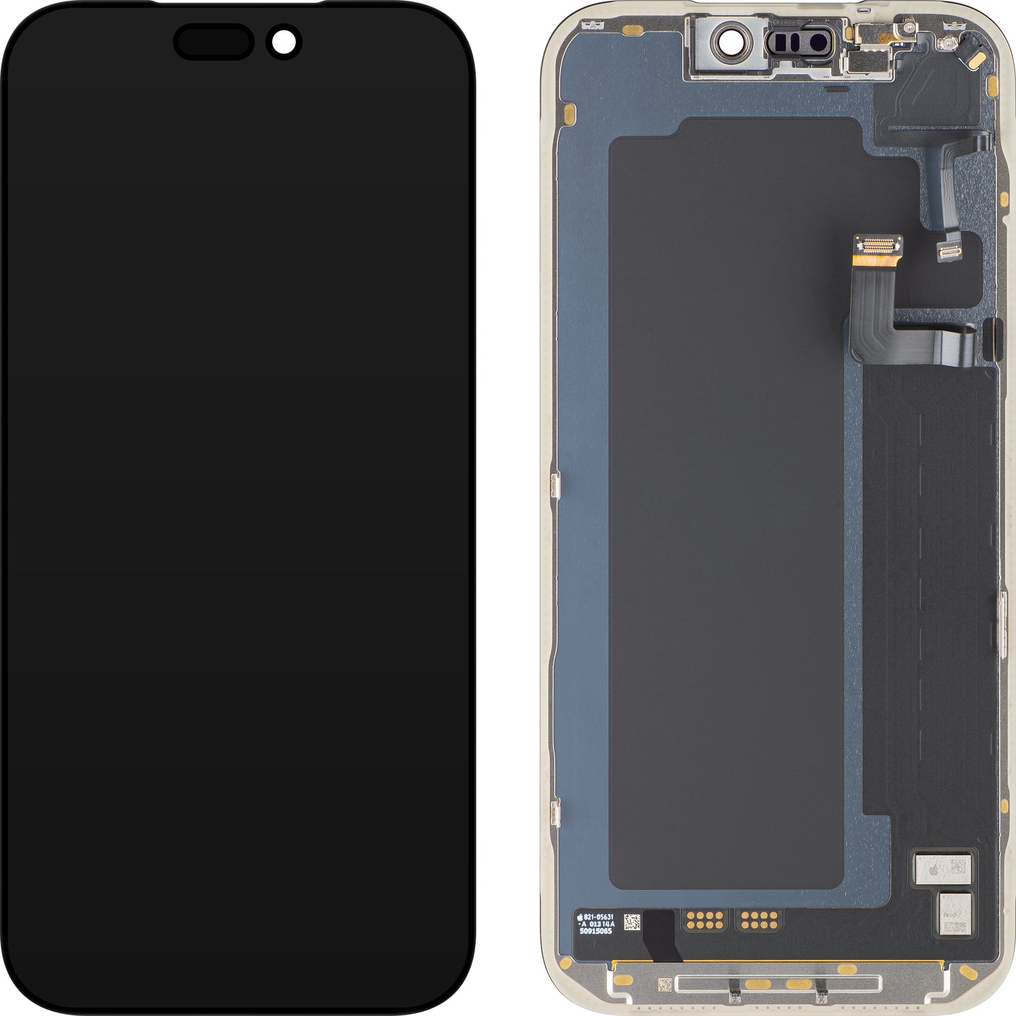 Apple iPhone 17 Pro Max érintőképernyős kijelző, kerettel, fekete, Service Pack 661-56050