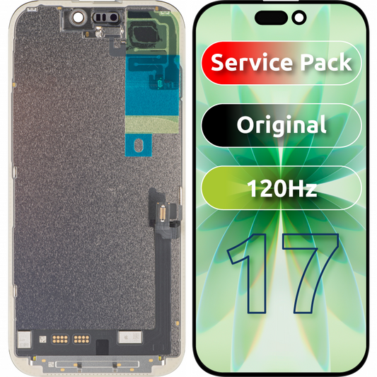 Apple iPhone 17 érintőképernyős kijelző, kerettel, fekete, Service Pack 661-56065