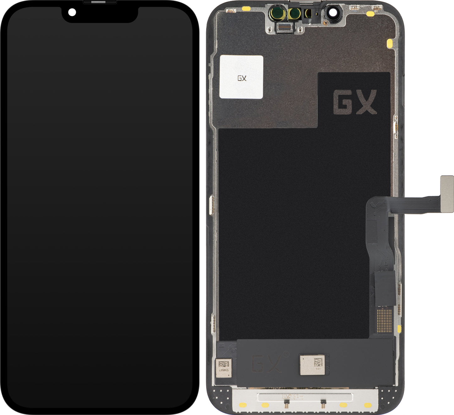 Érintőképernyő GX kijelző Apple iPhone 13 Pro-hoz, kerettel, OLED IC mozgatható változat, Fekete