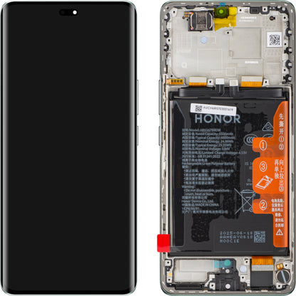 Honor Magic7 Lite érintőképernyős kijelző, kerettel és akkumulátorral, Türkiz (Jade Cyan), Service Pack 0235AMQQ