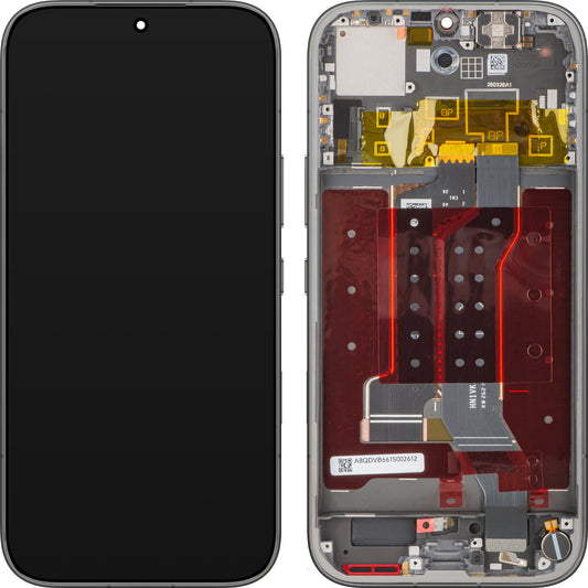 Honor 600 Pro érintőképernyős kijelző, kerettel, fekete, Service Pack 0235ATTU